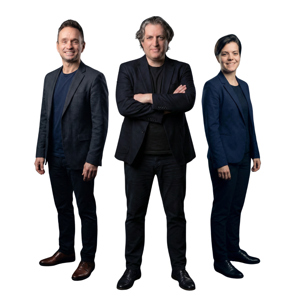 Roll the Code founders — Antal Károlyi, Zoltán Héczei, Réka Víg